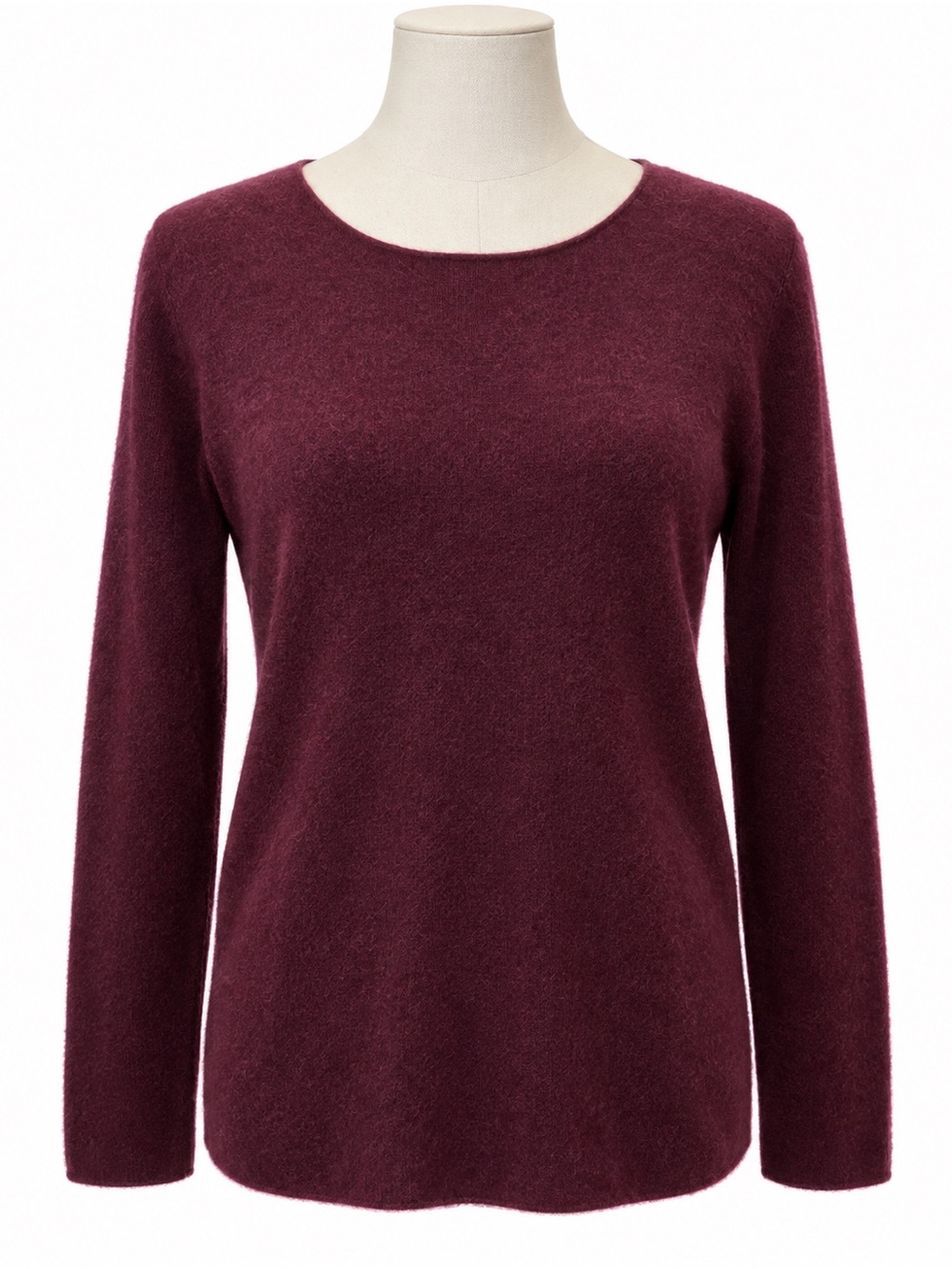 41 Hawthorn 100% Cashmere Sweater Plum Burgundy Scoop Neck Size L fits like a M